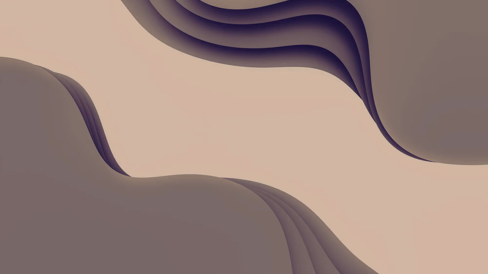 Sculptural architecture in beige and violet light